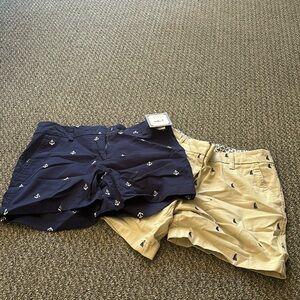 TWO PAIRS of nautical shorts